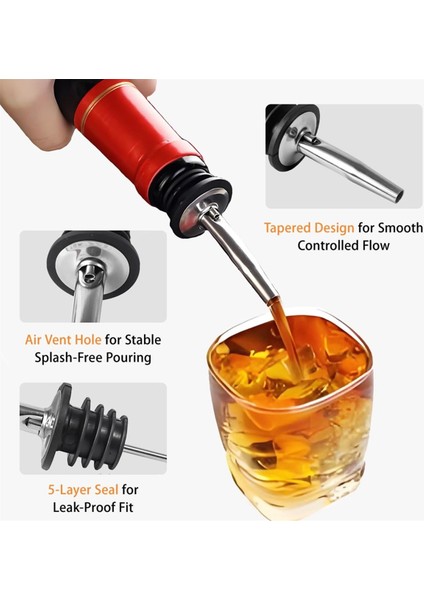 Şarap Dökme Baharat Gıda Sınıfı Şarap Şişesi Dökücü Kaplama Alkol ve Yenilebilir Yağ Için Uygun (Yurt Dışından) modelleri