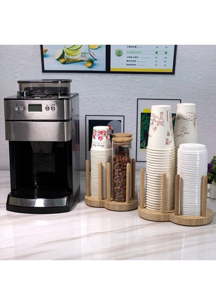 2x Tek Kullanımlık Kupa Depolama Tutucu Raf Raf Su Çay Kupaları Ahşap Dispenser Daha Uzun Çubuk Kupa Ekran Standı 2 (Yurt Dışından) modelleri