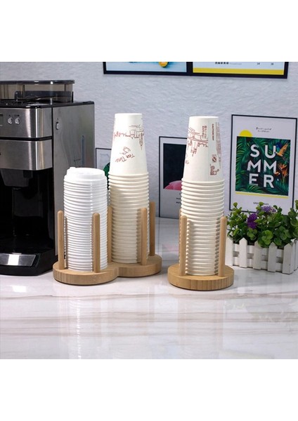2x Tek Kullanımlık Kupa Depolama Tutucu Raf Raf Su Çay Kupaları Ahşap Dispenser Daha Uzun Çubuk Kupa Ekran Standı 2 (Yurt Dışından) fırsatları