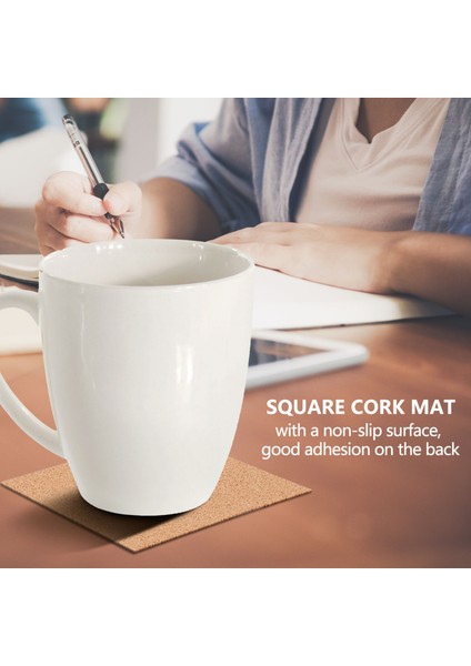 Kendinden Yapışkanlı Bardak Altlıkları Cork Paspaslar ve Diy El Sanatları Malzemeleri Için Destek Tabakaları (40 Kare) (Yurt Dışından) fırsatları
