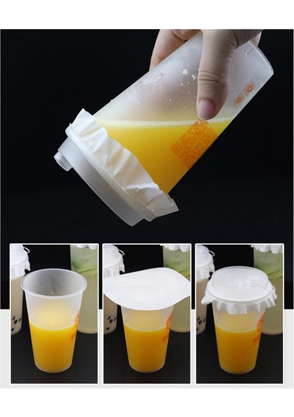 2x Yuvarlak Şekli Sızıntı Kanıtı Kağıt Film Kahve Dökülmesi Kanıt Contası Sızdır Kanıtı Kağıt Filmler Tek Kullanımlık Süt Çay Sızdırmazlık Filmi (Yurt Dışından) fırsatları