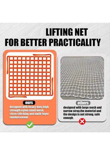 Kaldırma Net 3 28 x 3 28 Ft Kaldırma 661LBS Için Net Kayışlar Kaldırma Yük Kapasitesi Naylon Askı Kaldırma Net 10CM Kare Delik (Yurt Dışından) modelleri