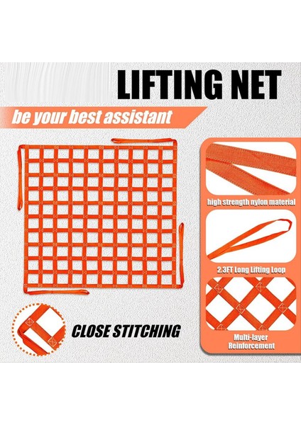 Kaldırma Net 3 28 x 3 28 Ft Kaldırma 661LBS Için Net Kayışlar Kaldırma Yük Kapasitesi Naylon Askı Kaldırma Net 10CM Kare Delik (Yurt Dışından) fırsatları