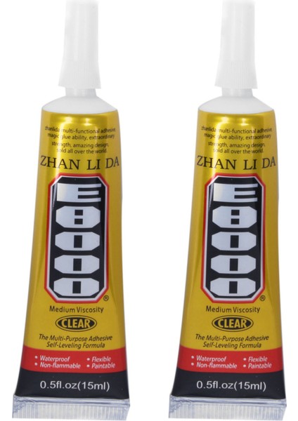 Zhanlida 2x E8000 Cep Telefonu Ekran Bezi Çıkartmalar Sondaj Endüstri Kapı Zinciri Takı Plastik Yumuşak Tutkal 15ML (Yurt Dışından)