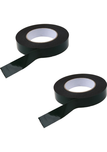 2x Siyah Süper Süper Güçlü Kalıcı Çift Taraflı Kendi Kendinden Yapışkan Köpük Araç Döşeme Gövde Bant Genişlik 25MM (Yurt Dışından)