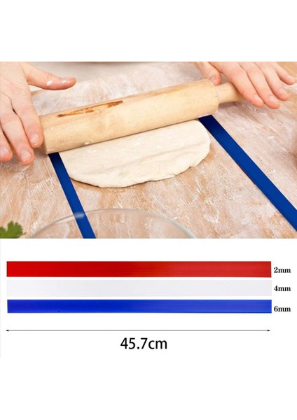 2x Silikon Ölçüm Hamur Kalınlık Şeritleri 18INÇ Yuvarlanma Pimi Kılavuzları Seti Aralayıcılar Pişirme Pizza Hamam 3 Boy (Yurt Dışından) indirimleri