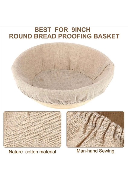 15X Yuvarlak Ekmek Proofing Sepet Bezi Astar Hamur Mayası Banneton Prova Bezi Doğal Rattan Pişirme Hamur Sepeti Kapağı (Yurt Dışından) indirimleri