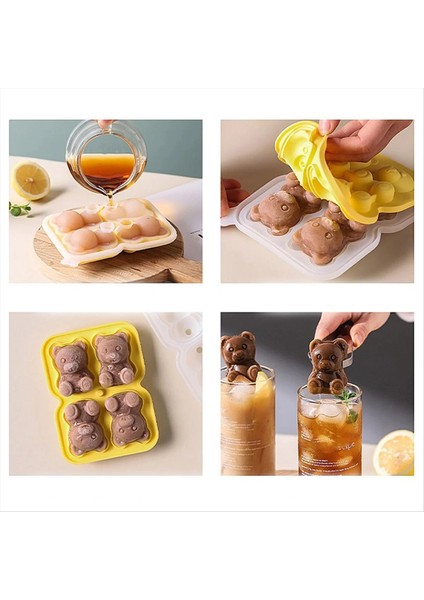 Yeni Dört Izgara Buz Tepsisi Kalıp Silikon Buz Tepsisi Ev Dondurma Popsicle Dondurur Buz Top Tepsi Kırmızı (Yurt Dışından) fırsatları