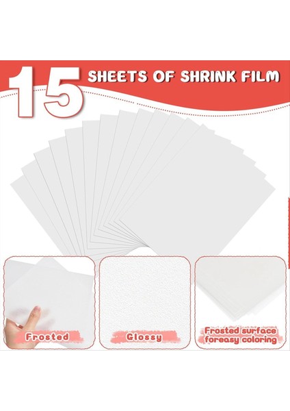 170 Adet Plastik Levha Kiti Shrink Shink Shrink Sanat Kağıdı 15 Yaprak Büzülme Çarşafı El Sanatları Mücevherleri Için Dıy 21X29CM (Yurt Dışından) fiyatları