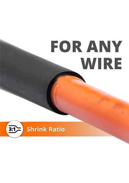 Isı Büzülme Tüp Kiti 3 1 Oranlı Yapıştırıcı Aslı Deniz Sınıfı Shrink Wrap Endüstriyel Isı -Şeridin Tüp - Siyah 180 Pcs (Yurt Dışından) fiyatları