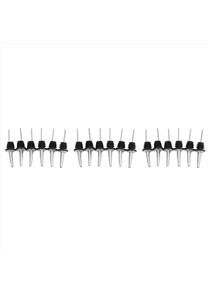 18PCS Paslanmaz Çelik Spirit Şarap Şişesi Pourer Stopper Free Flow Likor Kokteyl (Yurt Dışından)