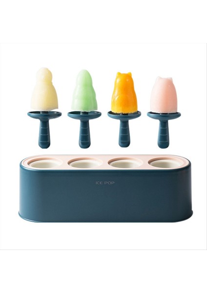 Ev Popsicle Kalıp Seti 4 Parçalı Ev Yapımı Silikon Popsicle Maker Seti Yeniden Kullanılabilir Mutfak Dıy Kalıpları Koyu Mavi (Yurt Dışından) fırsatları