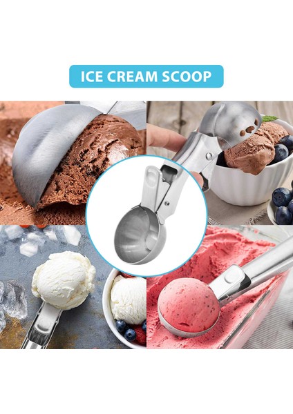 Paslanmaz Çelik Dondurma Kepçesi Tetiklenmesi Kolay Serbest Bırakma Rahat Antifriz Saplı Dondurma Kepçesi (Yurt Dışından) fırsatları