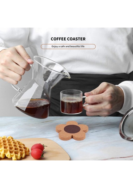 12 Adet Içecekler Için Sevimli Bardak Altlıkları Emici ve Yeniden Kullanılabilir Coaster Seti 4 Inç Çiçek Şekli Bardak Altlıkları Kahve Çay Fincanı Paspas (Yurt Dışından) indirimleri