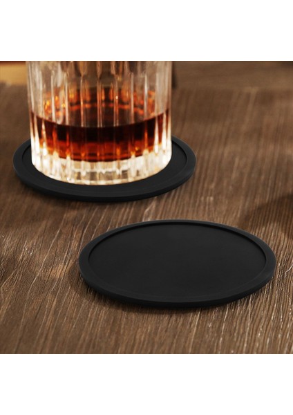 Silikon Siyah Içecek Baraç Seti 64 Kalıcı Yuvarlak Yumuşak Şık ve Dayanıklı Kolay Siyah (Yurt Dışından) indirimleri