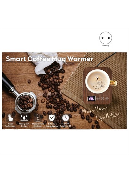 Akıllı Kahve Kupa Sıcak Zamanlayıcı ile Balmumu Mum Daha Sıcak Tabak Oto Kapalı Elektrikli Kahve Isıtıcı Ab Fiş (Yurt Dışından) indirimleri
