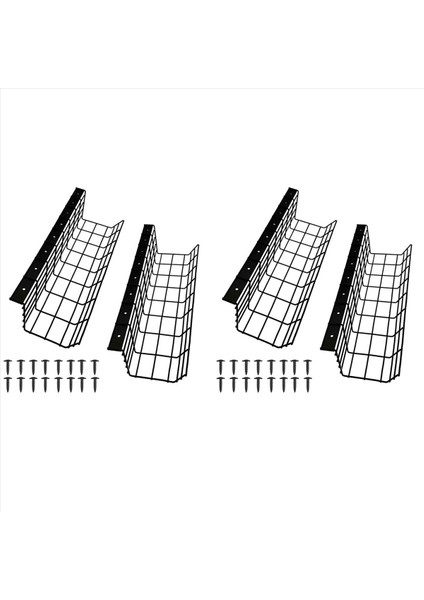 Masa Kablo Yönetimi Tepsisi Altında 4 Pcs Kabloları Gizlemek Için Masa Kablosu Teli Kablo Güç Şerit Organizatör Çelik Metal Kablo Tepsisi (Yurt Dışından)