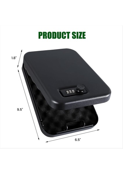 Tabanca Tabanca Için Güvenli Katı Çelik Tabanca Güvenli Kombinasyon Kilitli Küçük Tabanca Kilit Kutusu Taşınabilir Seyahat Tabancası Kasa (Yurt Dışından) fiyatları