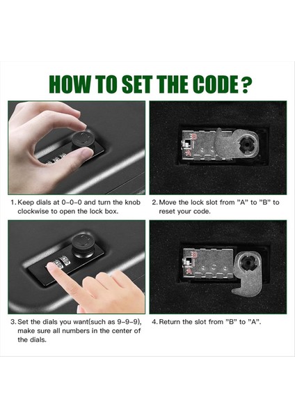 Tabanca Tabanca Için Güvenli Katı Çelik Tabanca Güvenli Kombinasyon Kilitli Küçük Tabanca Kilit Kutusu Taşınabilir Seyahat Tabancası Kasa (Yurt Dışından) fırsatları