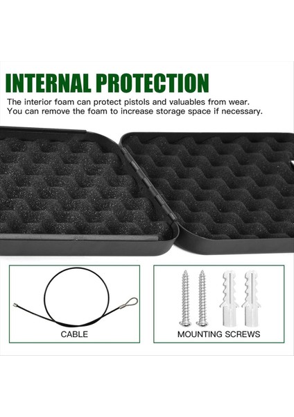 Tabanca Tabanca Için Güvenli Katı Çelik Tabanca Güvenli Kombinasyon Kilitli Küçük Tabanca Kilit Kutusu Taşınabilir Seyahat Tabancası Kasa (Yurt Dışından) indirimleri