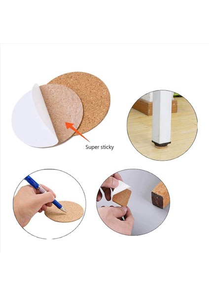 Kendinden Yapışkanlı Bardak Altlıkları Cork Paspaslar ve Diy El Sanatları Malzemeleri Için Destek Tabakaları (240 Yuvarlak) (Yurt Dışından) modelleri