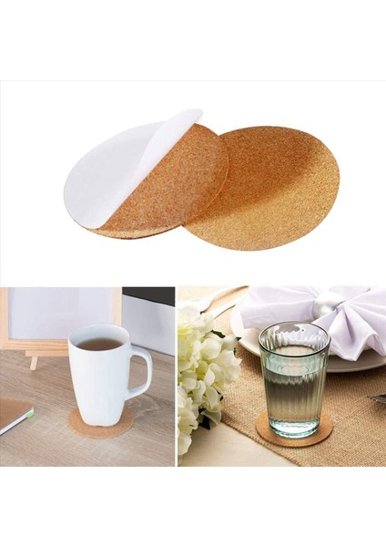 Kendinden Yapışkanlı Bardak Altlıkları Cork Paspaslar ve Diy El Sanatları Malzemeleri Için Destek Tabakaları (240 Yuvarlak) (Yurt Dışından) indirimleri