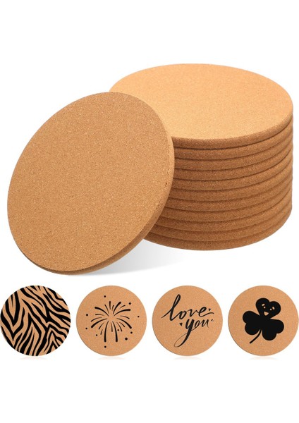 12 Adet Tur 6in Emici Bardak Altlıkları Ahşap 0 3 Inç Kalınlığında Bitki Bardak Altlıkları Ev Için Içecekler Sehpa Yemek (Yurt Dışından)