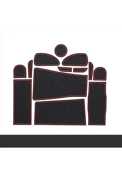 Toyota Prius Için 2x Anti-Slip Kauçuk Kapı Yuvası Kupa Mat 30 XW30 ZVW30 2010-2015 Kapı Groove Mat Aksesuarlar Çıkartmalar Kırmızı (Yurt Dışından) fiyatları