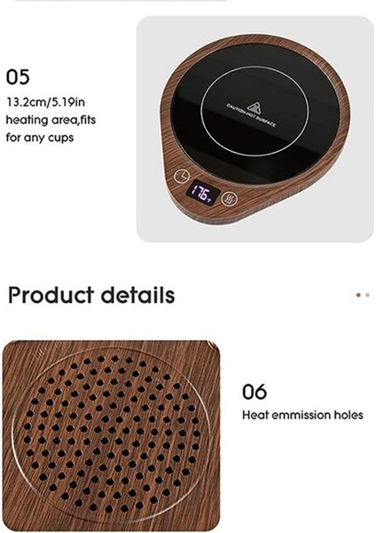 Termostatik Coaster Üç Hızlı Ayarlanabilir Termal Izolasyon Coaster Sıcak Coaster Kahve Isıtma Pedi (Ab Fişi) (Yurt Dışından) fırsatları