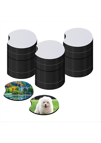 48 Pcs Süblimasyon Bardak Altlıkları Boşluk 2 75 Inç Dairesel Açıklık Boşlukları Süblimasyon Arabası Bardak Altlıkları (Yurt Dışından)