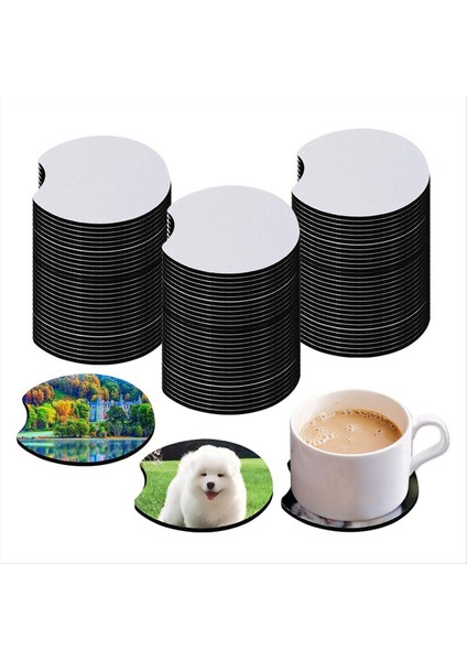 48 Pcs Süblimasyon Bardak Altlıkları Boşluk 2 75 Inç Dairesel Açıklık Boşlukları Süblimasyon Arabası Bardak Altlıkları (Yurt Dışından) fiyatları