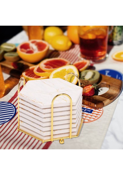 Tutucu Mermer Tasarım Seramik Coaster Seti Süper Emici Sıcak ve Soğuk Içecek ile Emici Içecekler Için 8 Ad (Yurt Dışından) fırsatları