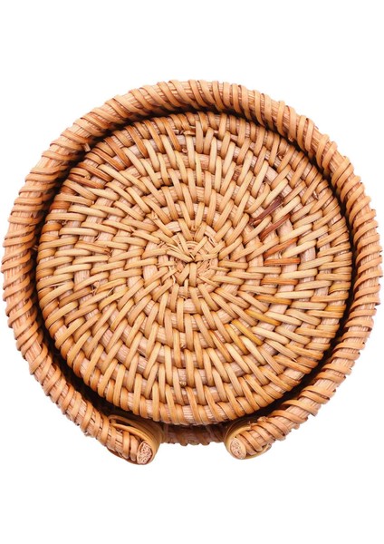 24PCS/ Içecek Bardak Altlıkları Için Set Kungfu Çay Aksesuarları Yuvarlak Sofra Takımı Placemat Tabak Rattan Örgü Fincan Mat 8cm (Yurt Dışından) fiyatları