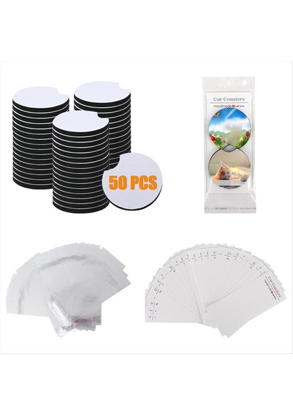 Süblimasyon Arabası Coaster Boş Set 50 Adet Süblimasyon Bardak Altlıklarında 2 75 (Yurt Dışından)