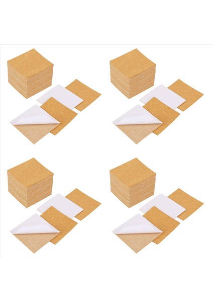 Kendinden Yapışkanlı Bardak Altlıkları Cork Paspaslar ve Diy El Sanatları Malzemeleri Için Destek Tabakaları (160 Kare) (Yurt Dışından)