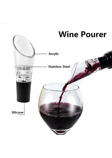 20 Paket Şarap Havalandırıcısı Dökücü Spout Şişe Tıpa Dekanter Dökücü Havalandırma Hızlı Dekantter Spout (Yurt Dışından) fiyatları