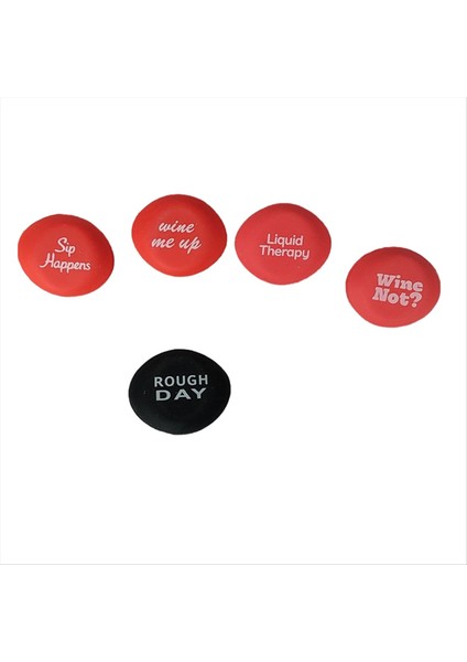 5 Adet Komik Şarap Tıpaları - Kadınlar Için Şarap Aksesuarları Veya Şarap Leri Olarak - 5 Komik Silikon Şarap Şişesi Seti (Yurt Dışından)