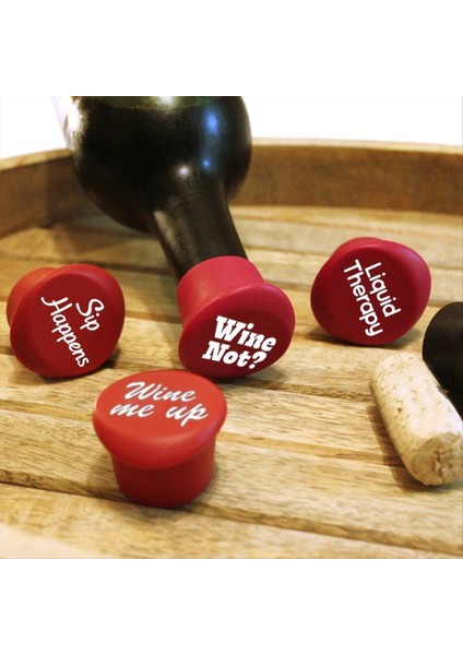 5 Adet Komik Şarap Tıpaları - Kadınlar Için Şarap Aksesuarları Veya Şarap Leri Olarak - 5 Komik Silikon Şarap Şişesi Seti (Yurt Dışından) indirimleri