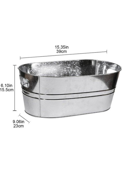 Buz Kovaları Galvanizli Küvet - Partiler Için Içecek Kovaları Barbekü Meraklıları Için Içecek Küveti Içecekler Için Kova (Yurt Dışından) fiyatları