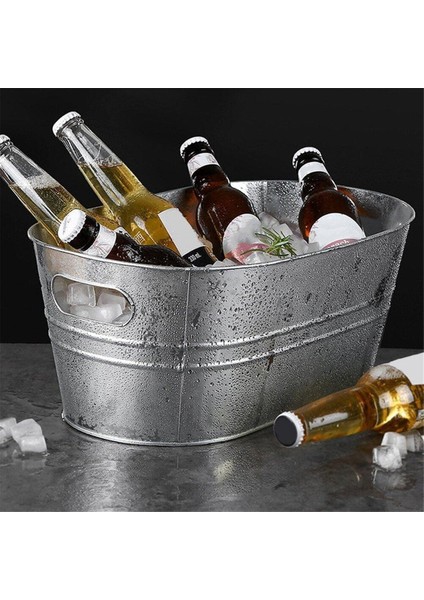 Buz Kovaları Galvanizli Küvet - Partiler Için Içecek Kovaları Barbekü Meraklıları Için Içecek Küveti Içecekler Için Kova (Yurt Dışından) fırsatları