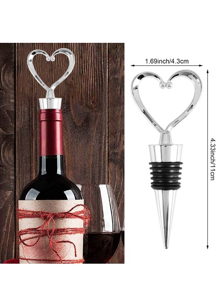 4pcs Kalp Şarap Şişesi Tıpaları Şarap Sızdırmazlığı Için Colser Bira - Dekoratif Şarap Mantarları Aşk (Yurt Dışından) indirimleri