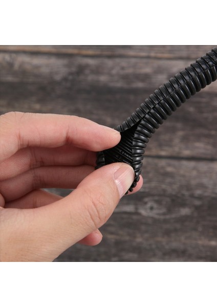25 Ft Bölünmüş Tel Tezgah Kanalı Polietilen Boru Siyah Renk Kılıf Tüpü (Yurt Dışından)