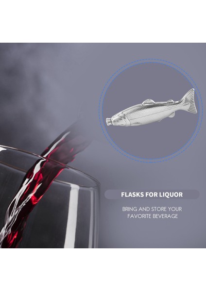 1 Adet Balık Şekli Kalça Şişesi 5 Oz Şişe Mini Cep Şişesi Paslanmaz Çelik Parti Içecek Içi Açık (Yurt Dışından) modelleri