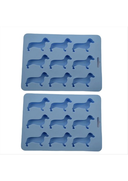 Içecek Buz Yapımı Şeker Kurabiyesi Şekerleme Kek Dekorasyonu Için Uygun Olan Dachshund Şekilli Silikon Buz Parçası Kalıp Tepsisi (Yurt Dışından)