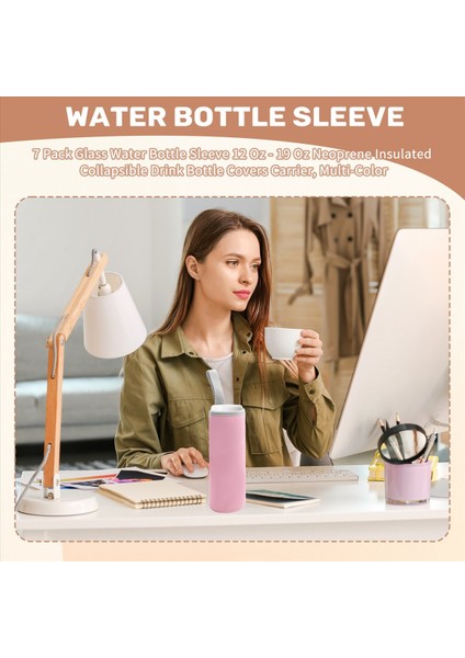 7 Paket Cam Su Şişesi Kılıf 12 Oz - 19 Oz Neopren Yalıtımlı Çıkarılabilir Içecek Şişesi Kapak Taşıyıcı Çok Renk (Yurt Dışından) fırsatları