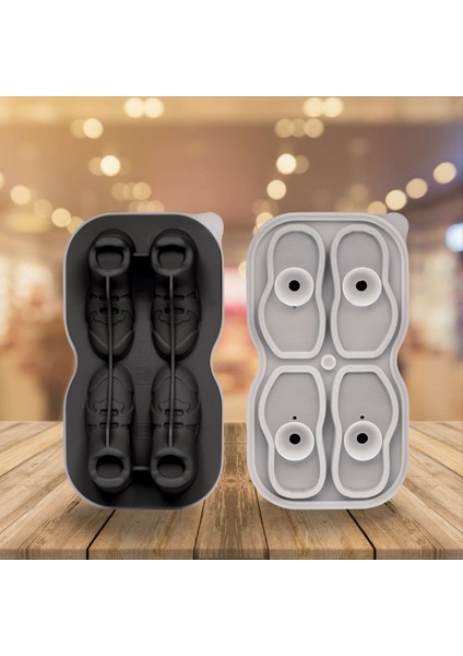 Ayakkabı Buz Küp Kalıp 4 Boşluk Ayakkabı Şekli Buz Küp Kalıpları Yeniden Kullanılabilir Eğlenceli Şekli Buz Küp Tepsisi Kolay Silikon Buz Top Maker B (Yurt Dışından) fiyatları