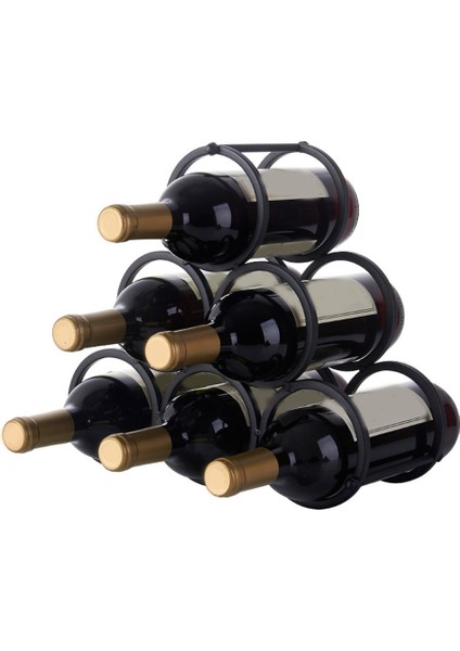 Demir Sanat Şarap Rafı Bağımsız Vintage Tarzı Şarap Şişesi Depolama Stand Kırmızı Şarap Şişesi Raf Süsleri Evde Kullanım (Yurt Dışından)