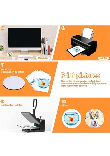 Yuvarlak Süblimasyon Boş Coaster Süblimasyon Boş Coaster Süblimasyon Isı Transfer Coaster Sıcak Preslenmiş Coaster 210PCS (Yurt Dışından) modelleri