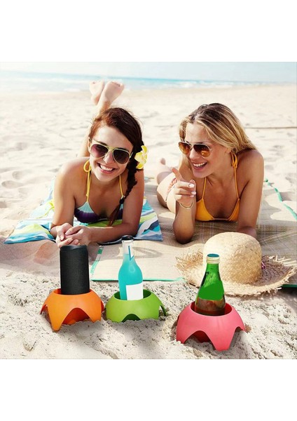 Plaj Kupası Tutucu Gezisi Kadınlar Için Kum Kupa Tutuculara Sahip Olmalıdır Yetişkinler Aile Dostları Plaj Tatil Malzemeleri Aksesuarları (Yurt Dışından) fırsatları