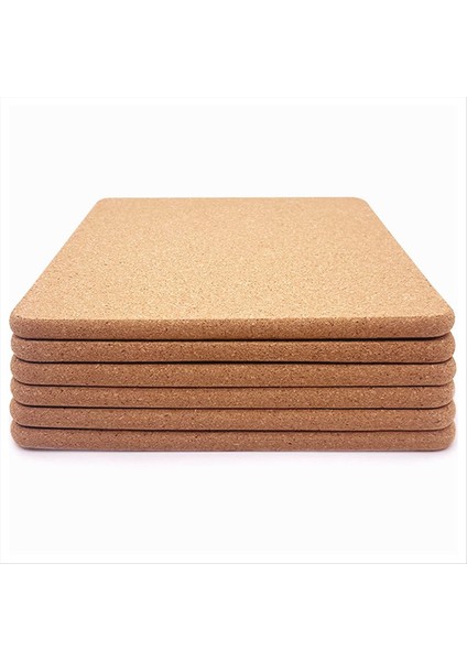 Cork Trivet 6 Pc Yüksek Yoğunluklu Kalın Kare Kare Cork Trivets Sıcak Yemekler Için 8 Inç Çok Fonksiyonlu Cork Coaster (Yurt Dışından)